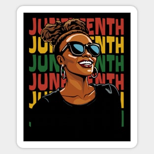 Black History Juneteenth Art for Men, Women, Girls Sticker